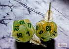Gamers Guild AZ Chessex CHX54503 -  Stud Earrings Marble Green Mini-Poly d20 Pair Chessex