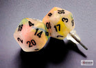 Gamers Guild AZ Chessex CHX54506 - Stud Earrings Festive® Circus™ Mini-Poly d20 Pair Chessex