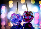 Gamers Guild AZ Chessex CHX54510 - Stud Earrings Nebula® Nocturnal™ Mini-Poly d20 Pair Chessex