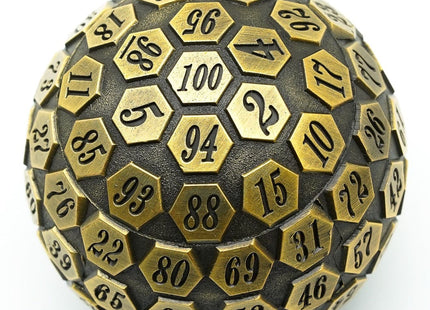 Gamers Guild AZ Chinese Dice Metal D100 - Gold Alibaba