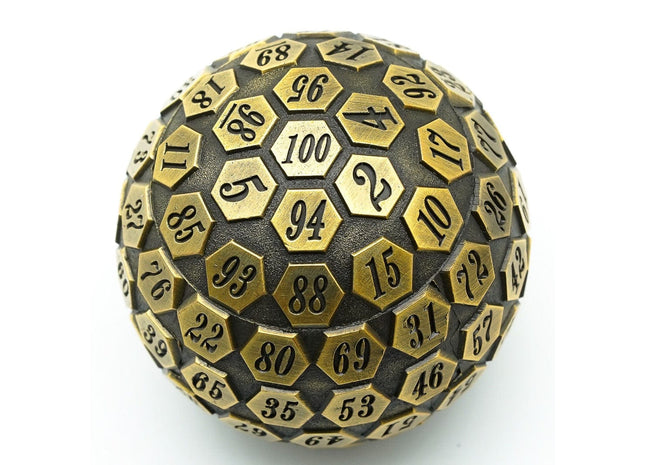 Gamers Guild AZ Chinese Dice Metal D100 - Gold Alibaba