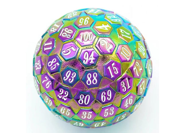 Gamers Guild AZ Chinese Dice Metal D100 - Rainbow Alibaba