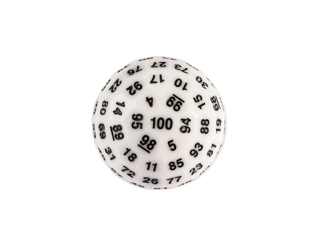 Gamers Guild AZ Chinese Dice Plastic D100 - White & Black Alibaba