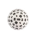 Gamers Guild AZ Chinese Dice Plastic D100 - White & Black Alibaba