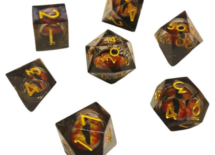 Gamers Guild AZ Chronicle RPG Accessories 7 Dice Set: ICU Liquid Core - Crimson ACD Distribution