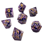 Gamers Guild AZ Chronicle RPG Accessories 7 Dice Set: ICU Liquid Core - Purple ACD Distribution