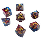 Gamers Guild AZ Chronicle RPG Accessories 7 Dice Set: ICU Liquid Core - Red Blue ACD Distribution