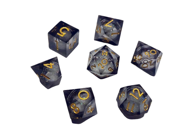 Gamers Guild AZ Chronicle RPG Accessories 7 Dice Set: Nebula Liquid Core - Night ACD Distribution