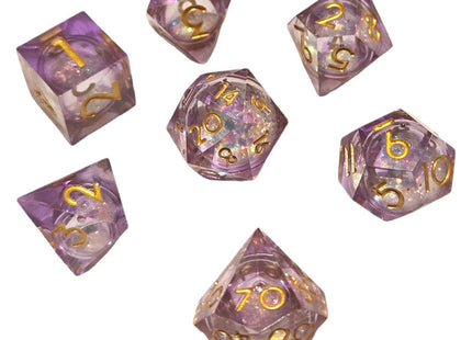 Gamers Guild AZ Chronicle RPG Accessories 7 Dice Set: Nebula Liquid Core - Pink ACD Distribution