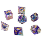 Gamers Guild AZ Chronicle RPG Accessories 7 Dice Set: Nebula Liquid Core - Purple Blue ACD Distribution