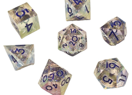 Gamers Guild AZ Chronicle RPG Accessories 7 Dice Set: Sparkle Liquid Core - Icy ACD Distribution