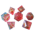 Gamers Guild AZ Chronicle RPG Accessories 7 Dice Set: Sparkle Liquid Core - Red Candy ACD Distribution