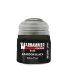 Gamers Guild AZ Citadel Warhammer Colour Paint: Base - Abaddon Black (12ml) Games-Workshop