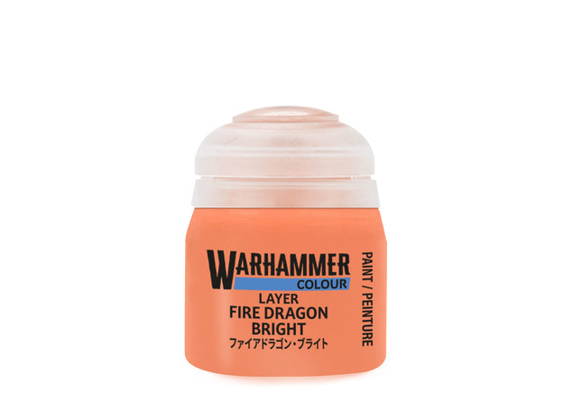 Gamers Guild AZ Citadel Warhammer Colour Paint: Layer - Fire Dragon  (12ml) Games-Workshop