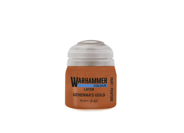Gamers Guild AZ Citadel Warhammer Colour Paint: Layer - Gehenna's Gold (12ml) Games-Workshop