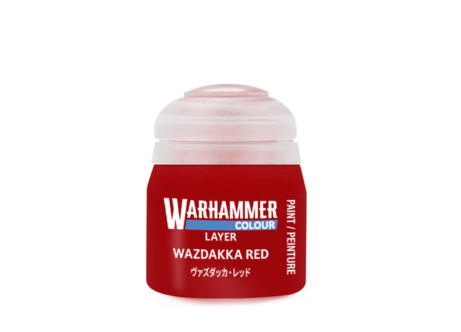 Gamers Guild AZ Citadel Warhammer Colour Paint: Layer - Wazdakka Red (12ml) Games-Workshop