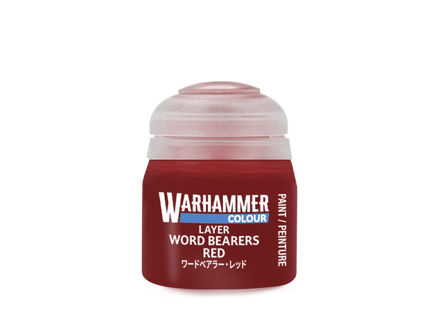 Gamers Guild AZ Citadel Warhammer Colour Paint: Layer - Word Bearers Red (12ml) Games-Workshop