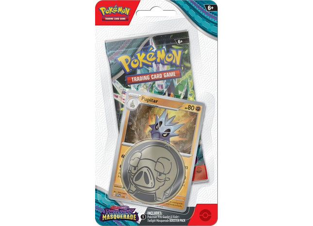 Gamers Guild AZ Clearance Pokemon Scarlet & Violet 6 Twilight Masquerade Checklane Blister - Pupitar (Pre-Order) Pokemon