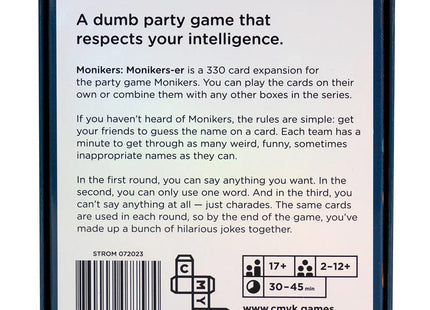 Gamers Guild AZ CMYK Games Monikers: Monikers-er (Pre-Order) Asmodee