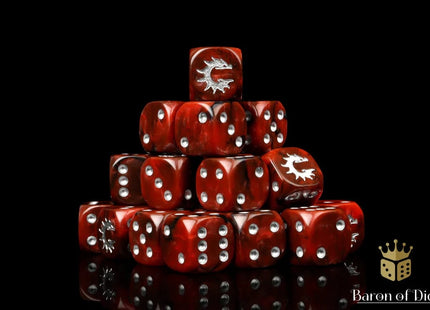 Gamers Guild AZ Conquest Conquest: Conquest Logo on Red and Black Dice "First Blood" Baron of Dice