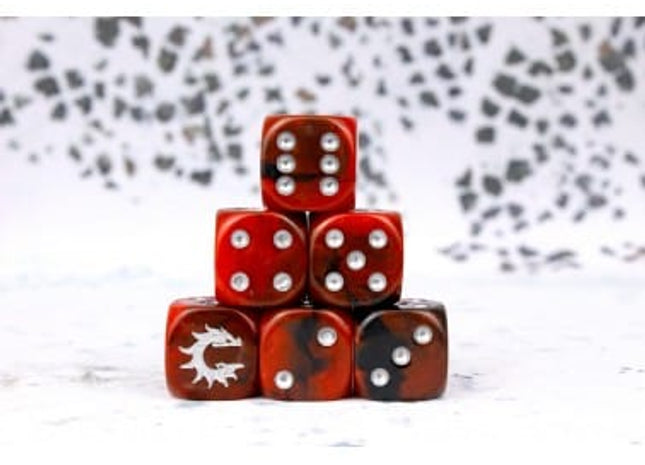 Gamers Guild AZ Conquest Conquest: Conquest Logo on Red and Black Dice "First Blood" Para-Bellum Games