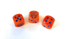 Gamers Guild AZ Conquest Conquest: Dice - Weaver Courts Logo on Peach Marbled Dice with Navy Blue Pips (Pre-Order) Para Bellum Games