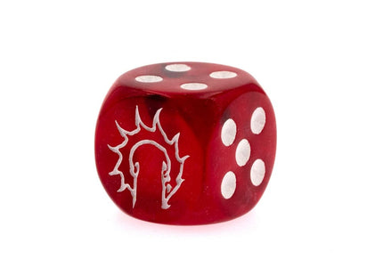 Gamers Guild AZ Conquest Conquest: First Blood Logo on Dark Red/Black Marbled Dice (Pre-Order) Para Bellum Games
