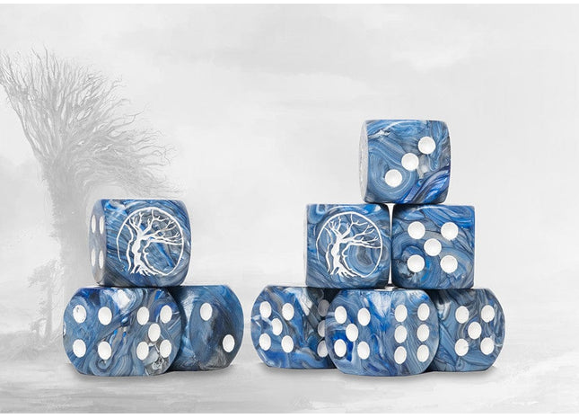 Gamers Guild AZ Conquest Conquest: Nords Logo on Navy Marbled Dice (Pre-Order) Baron of Dice