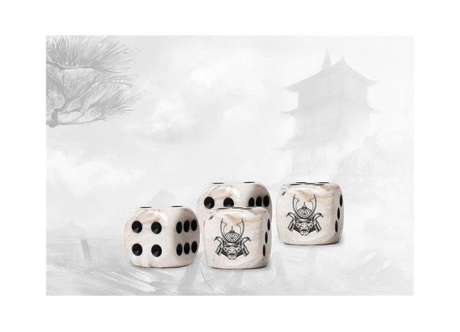 Gamers Guild AZ Conquest Yoroni Logo on Parchment Marbled Dice - 24 per pack (Pre-Order) Para Bellum Games