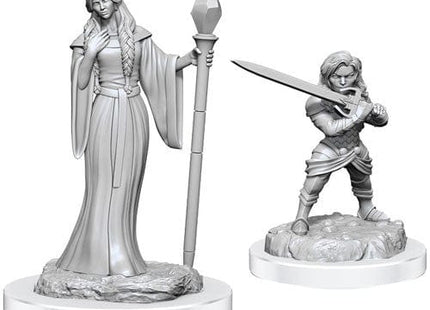 Gamers Guild AZ Critical Role WZK90550 Critical Role Unpainted Miniatures: W03 Human Wizard & Halfling Holy Warrior Southern Hobby