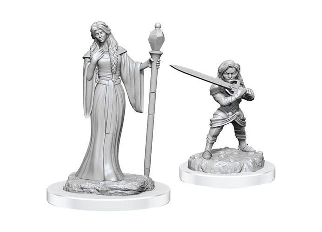 Gamers Guild AZ Critical Role WZK90550 Critical Role Unpainted Miniatures: W03 Human Wizard & Halfling Holy Warrior Southern Hobby