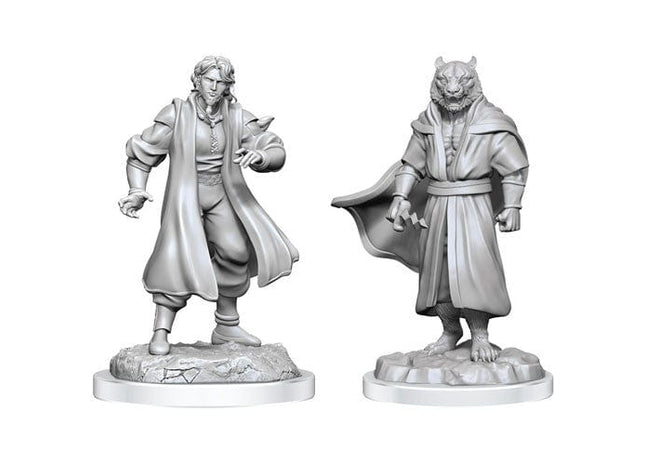 Gamers Guild AZ Critical Role WZK90551 Critical Role Unpainted Miniatures: W03 Human Sorcerer Merchant & Tiger Demon Southern Hobby