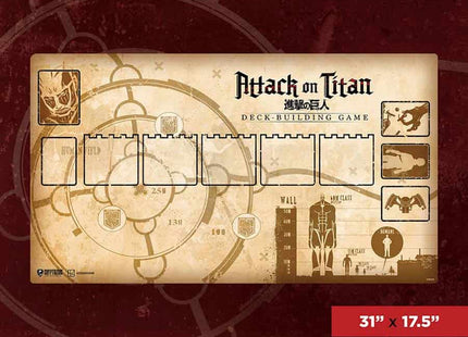 Gamers Guild AZ Cryptozoic Attack on Titan: Deck-Building Game - Season One Playmat (Pre-Order) GTS