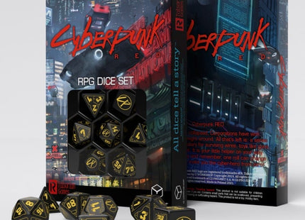 Gamers Guild AZ Cyberpunk Red Cyberpunk RED Dice Set: Wet Work (Black) GTS