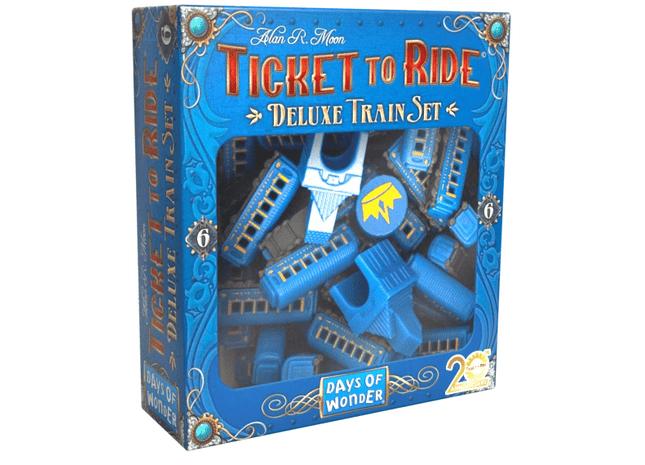 Gamers Guild AZ Days of Wonder Ticket To Ride: 20th Anniversary Deluxe Train Set - Blue Asmodee