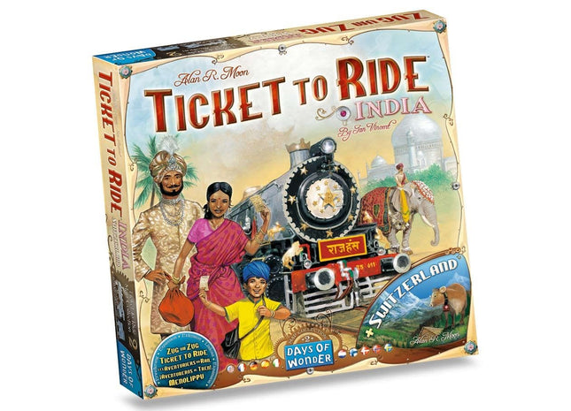Gamers Guild AZ Days of Wonder Ticket to Ride Map Collection 2: India & Switzerland ACD Distribution
