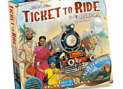 Gamers Guild AZ Days of Wonder Ticket to Ride Map Collection: Volume 2 - India & Switzerland Asmodee