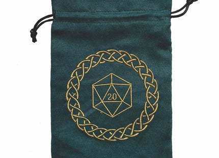 Gamers Guild AZ Dice Bag Black Oak Workshop: Dice Bag - Celtic d20 Black Oak Workshop