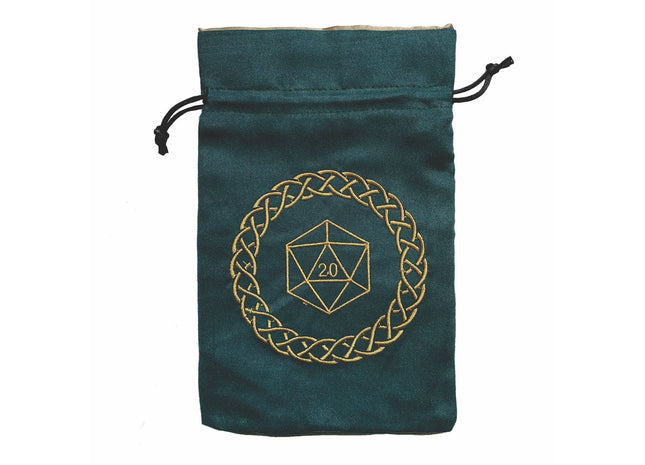 Gamers Guild AZ Dice Bag Black Oak Workshop: Dice Bag - Celtic d20 Black Oak Workshop