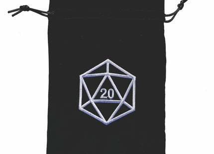 Gamers Guild AZ Dice Bag Black Oak Workshop: Dice Bag - d20 on Black Black Oak Workshop