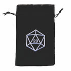 Gamers Guild AZ Dice Bag Black Oak Workshop: Dice Bag - d20 on Black Black Oak Workshop