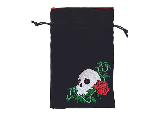 Gamers Guild AZ Dice Bag Black Oak Workshop: Dice Bag - Skull & Rose Black Oak Workshop