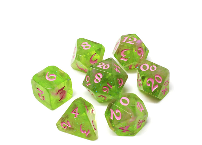 Gamers Guild AZ Die Hard Die Hard Dice - 7 piece Set - Spring Court Die Hard