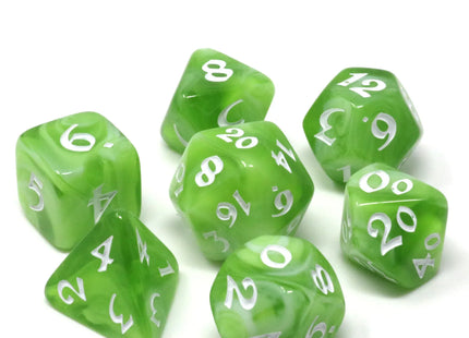 Gamers Guild AZ Die Hard Die Hard Dice: Elessia 7pc RPG Set - Verdant Vista Discontinue