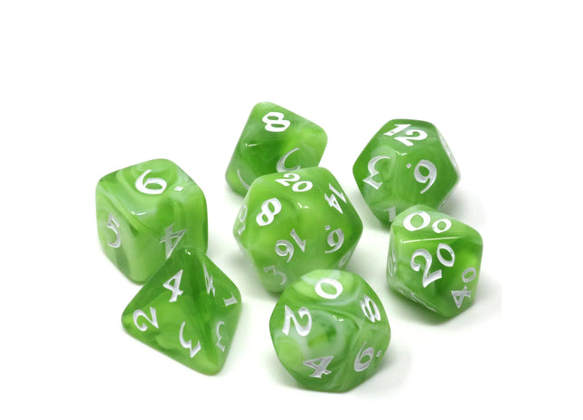 Gamers Guild AZ Die Hard Die Hard Dice: Elessia 7pc RPG Set - Verdant Vista Discontinue