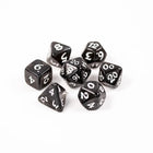 Gamers Guild AZ Die Hard Die Hard Dice - Elessia Essentials - Black with White Discontinue