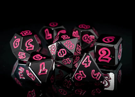 Gamers Guild AZ Die Hard Die Hard Dice: Metal 7pc RPG Set - Lumina Death Blossom Discontinue
