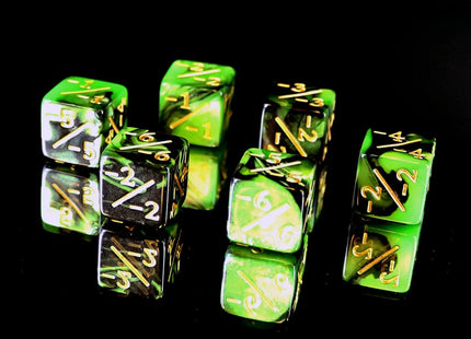 Gamers Guild AZ Die Hard Die Hard Dice: MtG Spindown Counters - Negative 6pc Counter Set - Green Black Die Hard