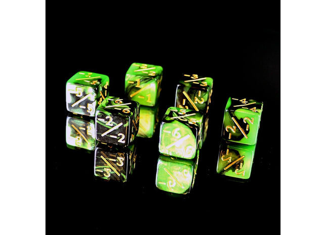 Gamers Guild AZ Die Hard Die Hard Dice: MtG Spindown Counters - Negative 6pc Counter Set - Green Black Die Hard