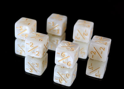 Gamers Guild AZ Die Hard Die Hard Dice: MtG Spindown Counters - Negative 6pc Counter Set - Pearl Die Hard